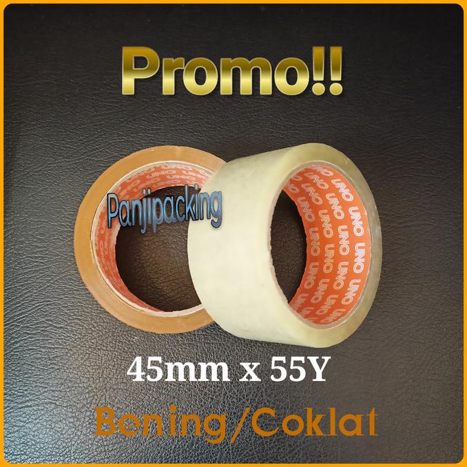 

@=@=@=@=] Lakban Bening / Coklat 45mm x 55Yard 2 inch Solatip Murah Solasi Rekat