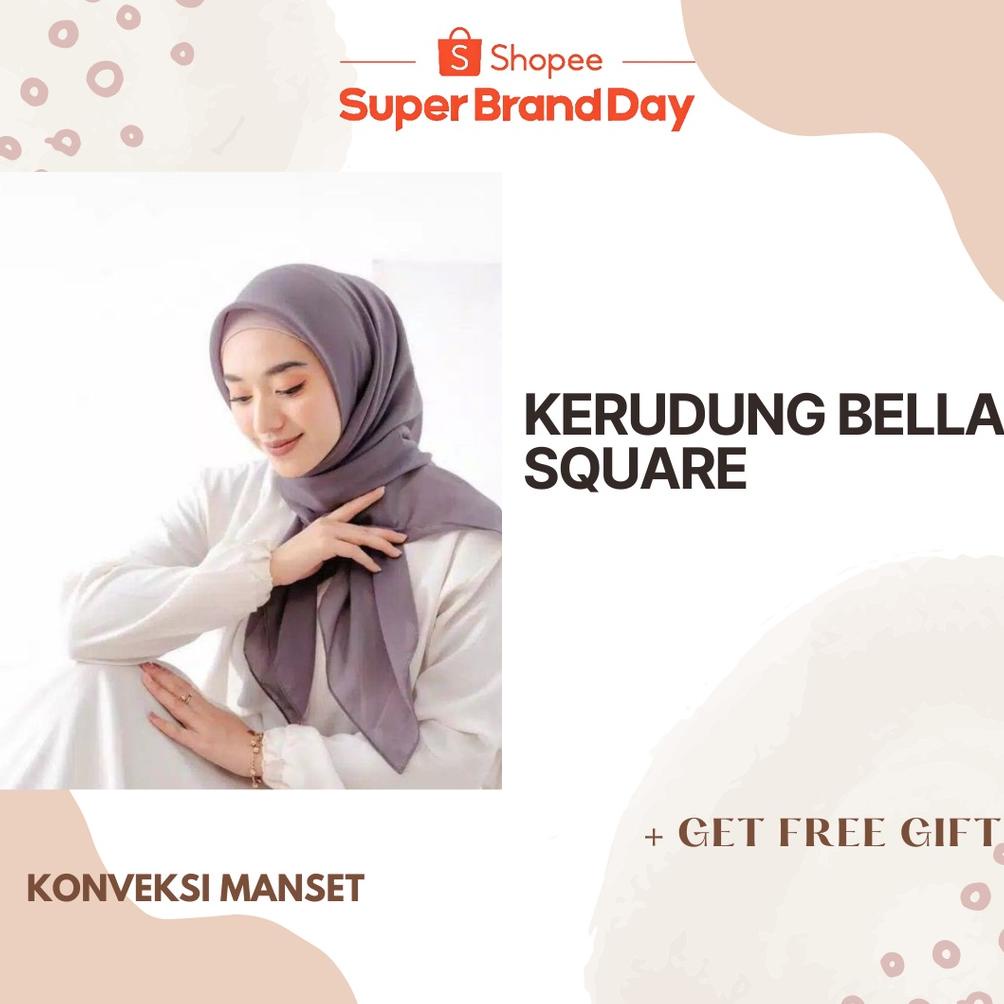 Trending Jilbab Bella Square Termurah / Kerudung Segi Empat / Grosir Bella Square