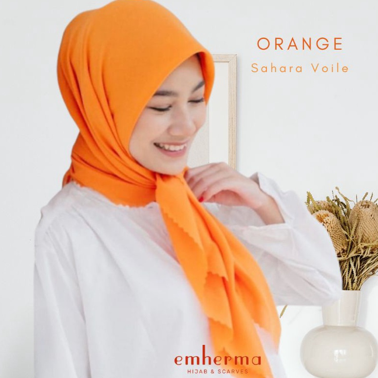 laris manis.. Emhermahijab - HARA Voal Premium Plain 120x120 cm  (Hijab Voal Basic Segi empat Polos 