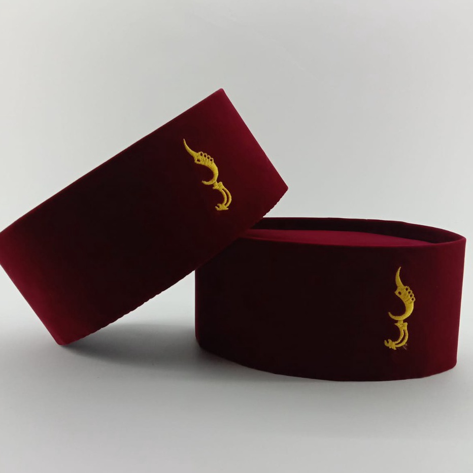 (12D✺/✶ Peci Merah Logo Kujang. Logo Kujang. Peci Merah. Songkok Nasional New collection