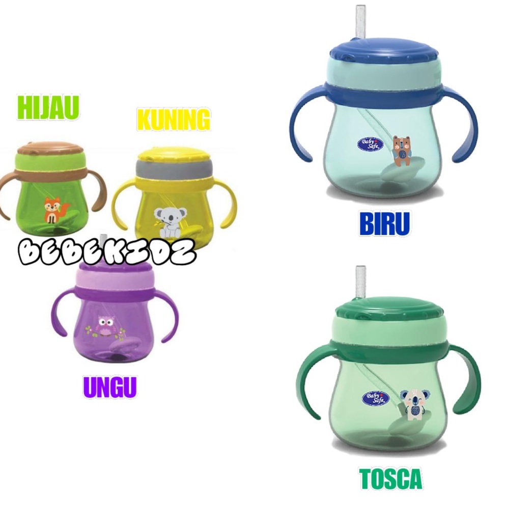 Terdepan Top BABY SAFE Cup Weighted Straw JP019 (Gelas Botol Minum Air / Susu Anak Bayi dengan Sedot