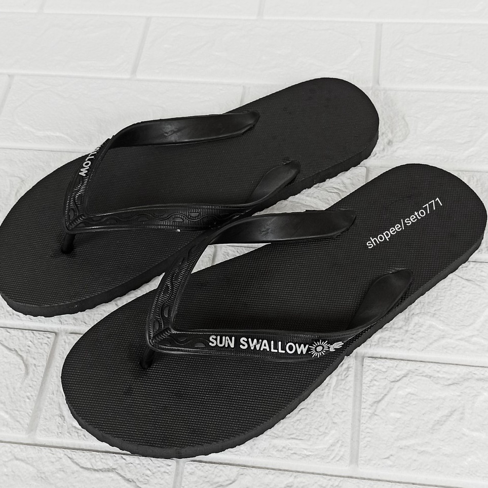 Banyak dicariQ6c6B Sun Swallow Full Black 9 - 11  12 Sandal Jepit Sunswallow Hitam Ukuran Kecil Besa