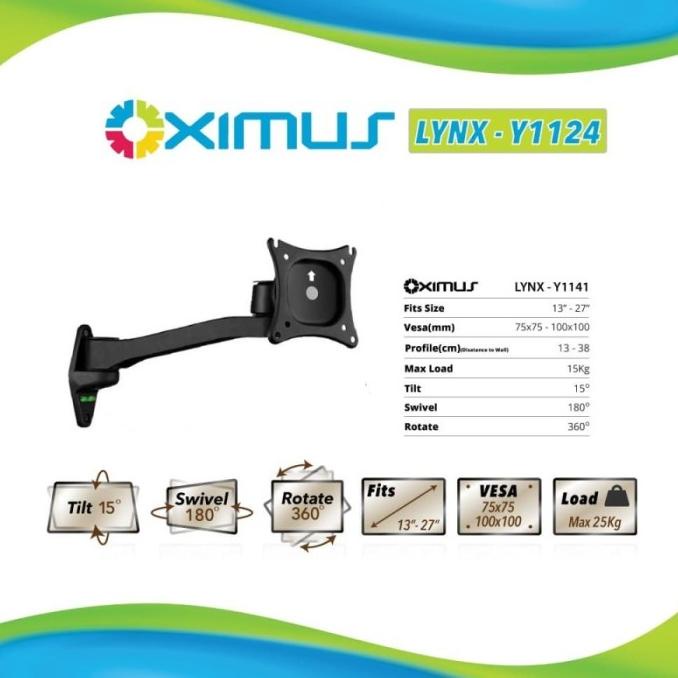 Bracket Lcd Led Tv 13 - 27 Lynx Y1141 1141 Monitor Swivel Rotary 360