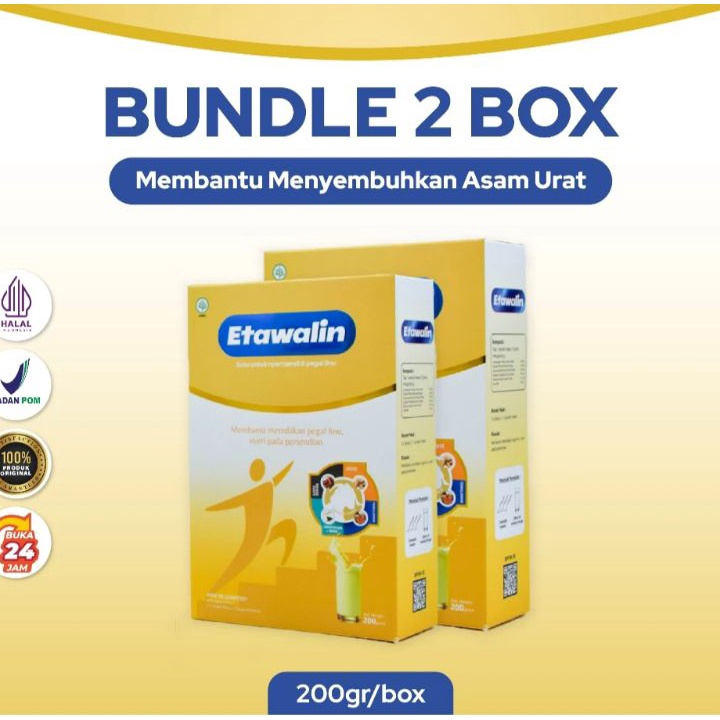 

Bayar Di Tempat 2 Box SUSU ETAWALIN - Membantu Mengatasi Nyeri Sendi & Tulang Rematik 200 gr