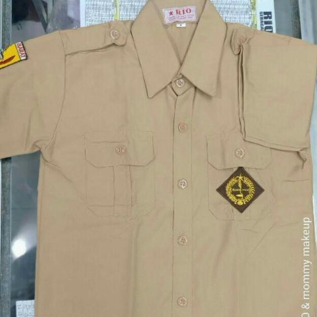 BAJU PRAMUKA SMP SMA PENGGALANG / PENEGAK / PEMBINA LAKI TANGAN PENDEK