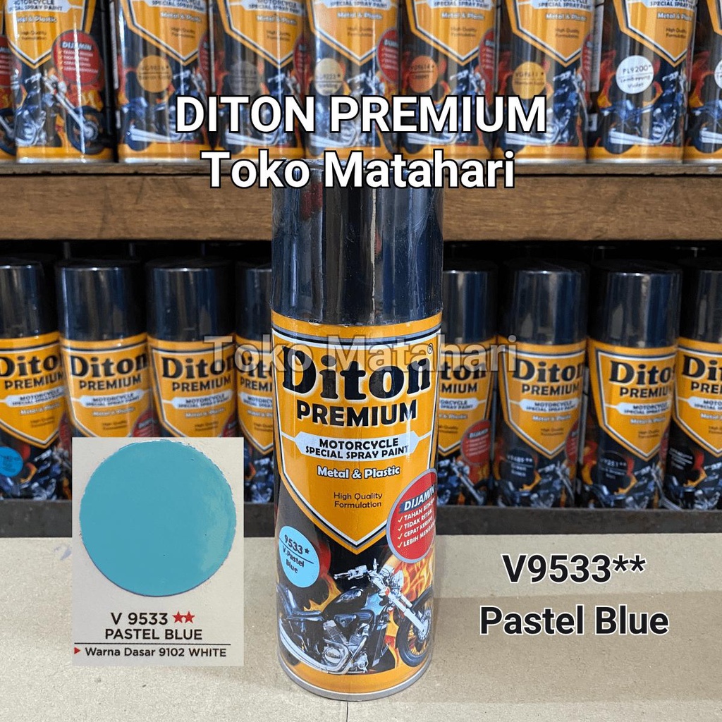 Diton Premium V 9533 Pastel Blue Biru Cat Semprot pylox pilox