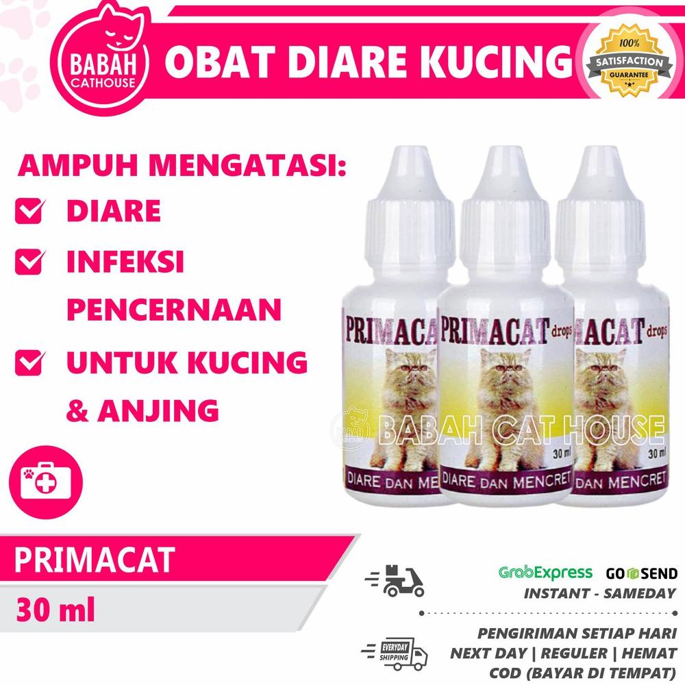 OBAT DIARE PRIMACAT Kucing Anjing Anak Kitten Dewasa Sakit Mencret Infeksi Pencernaan Berak Pup Ence