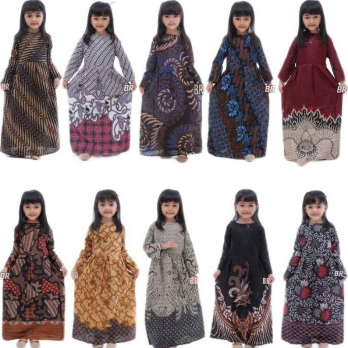 Baju Gamis Batik Anak Perempuan