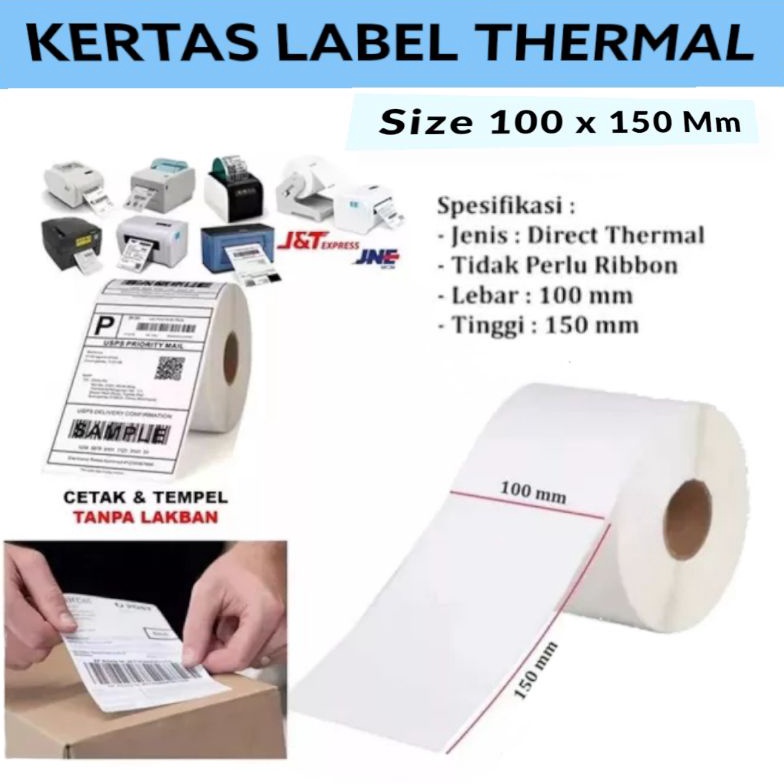 

KERTAS LABEL THERMAL isi 500&300 Lembar Kertas Stiker Resi Sticker Xpinter Kemasan [ART. N8T6]