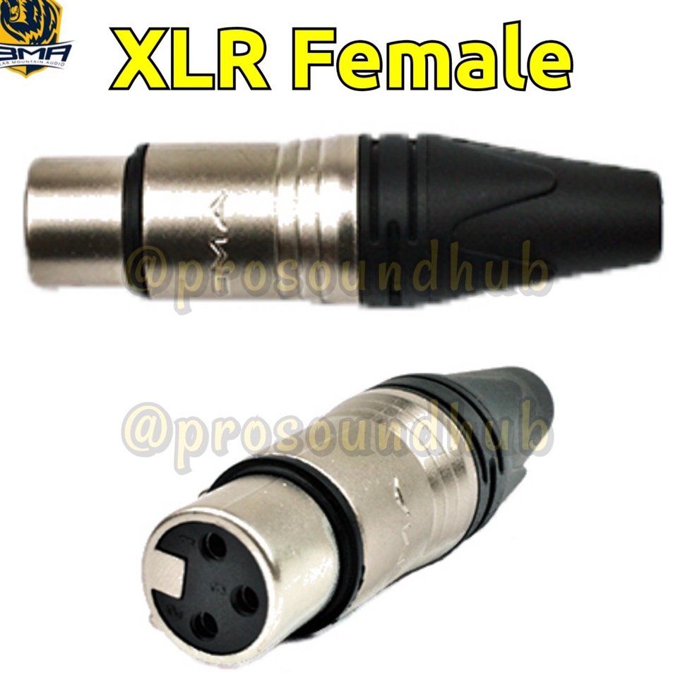 ❈WYb BMA Konektor XLR Female 3 Pin Kanon Canon Mic Connector Jack Microphone Mic Balanced ✯ ☆