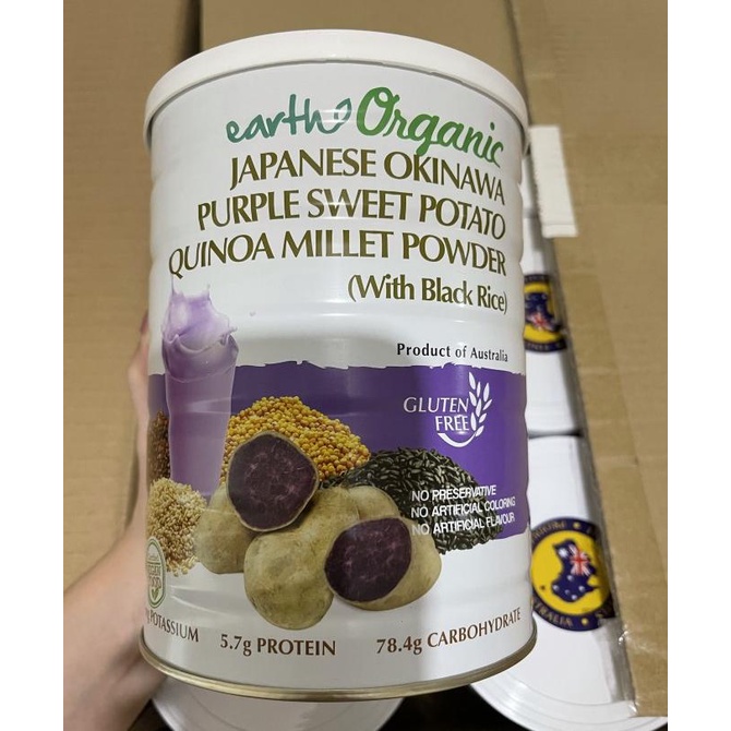

EARTHORGANIC Japanese Okinawa Purple Sweet Potato Quinoa Millet Powder