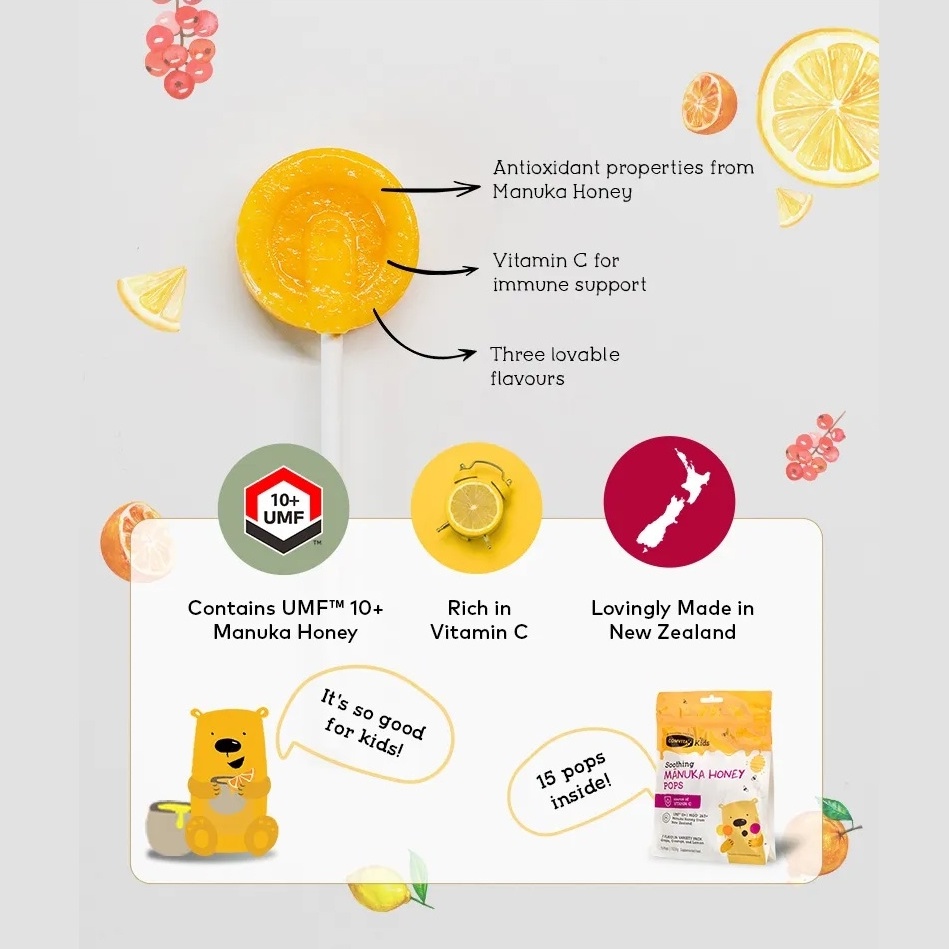 

Comvita Kids Manuka Honey Pops Soothing Permen Madu Anak Sehat