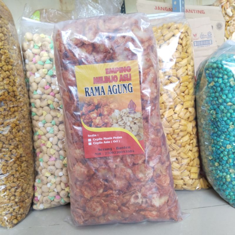 

Cemilan Glosir Emping melinjo 2kg Dan kacang kacangan