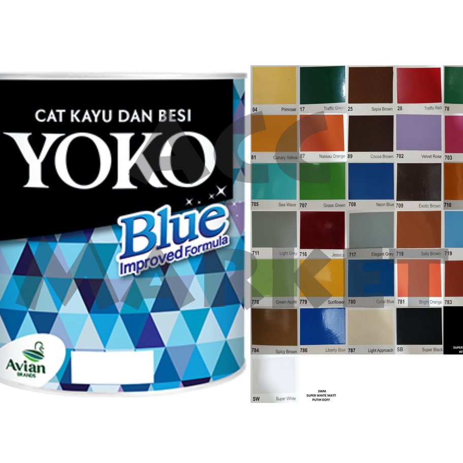 

Murah Banget Cat Minyak Besi Kayu YOKO AVIAN 0.7 Liter Pagar Harga Murah