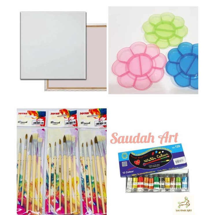 

Produk Paket Kanvas Lukis (kanvas 20x20,kuas,palet,cat air)