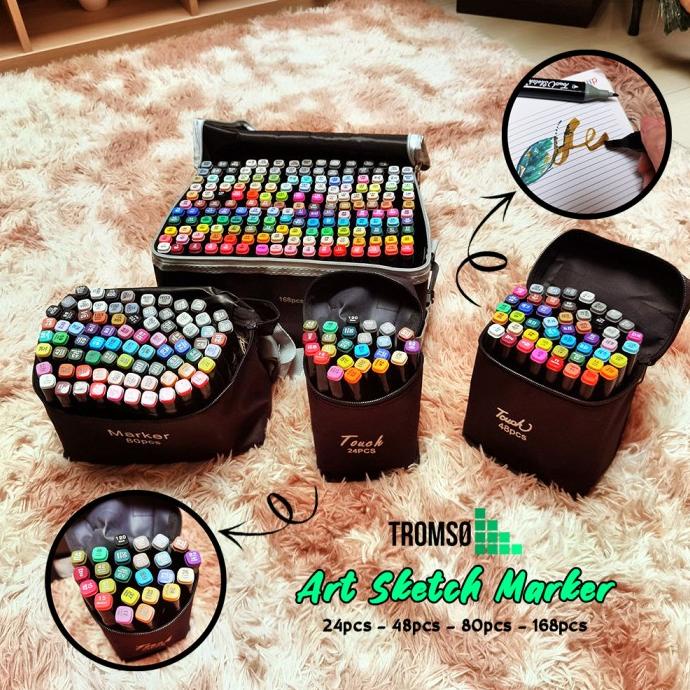 

Best Sales Tromso Art Sketch Marker / Spidol Gambar Sentuh Dua Sisi Stok Terbatas