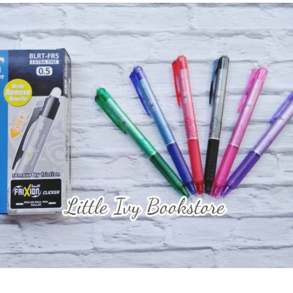 

JDLT7667 Terlaris PILOT Frixion Clicker Pulpen/Ballpoint/Bolpen/Refill 0,5(0.5mm) Bisa Di Hapus Hitam/Biru/Merah/Hijau/Biru Muda/Pink/Ungu. Alat Tulis Kantor/Sekolah