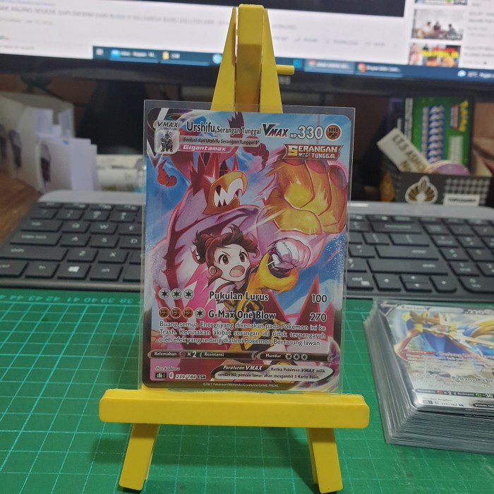 ✅New Kartu Pokemon Indonesia - V Max Klimaks - Urshifu Tunggal Vmax Csr Berkualitas