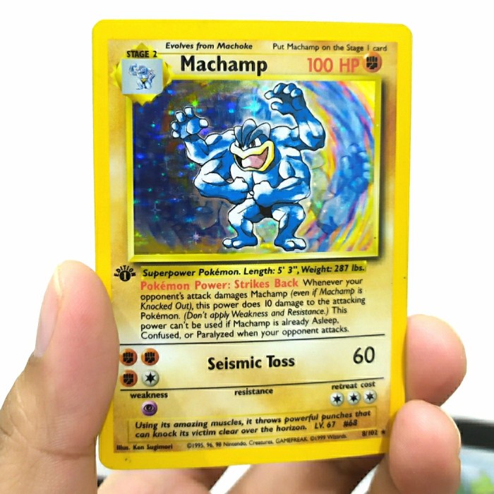 ✅New Machamp 1St Edition 1999 Holo 8/102 1St Edi Kartu Pokemon Tcg English Bisa Sameday