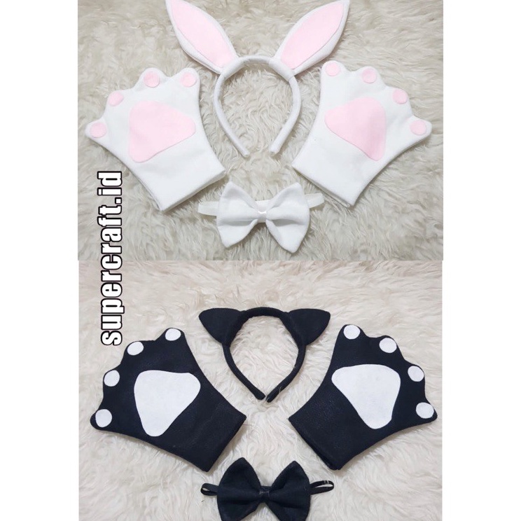 Dijual Murah Kostum Kelinci Kostum Kucing Kostum Bando Kucing Hitam Bando Kelinci Putih Bando kelinc