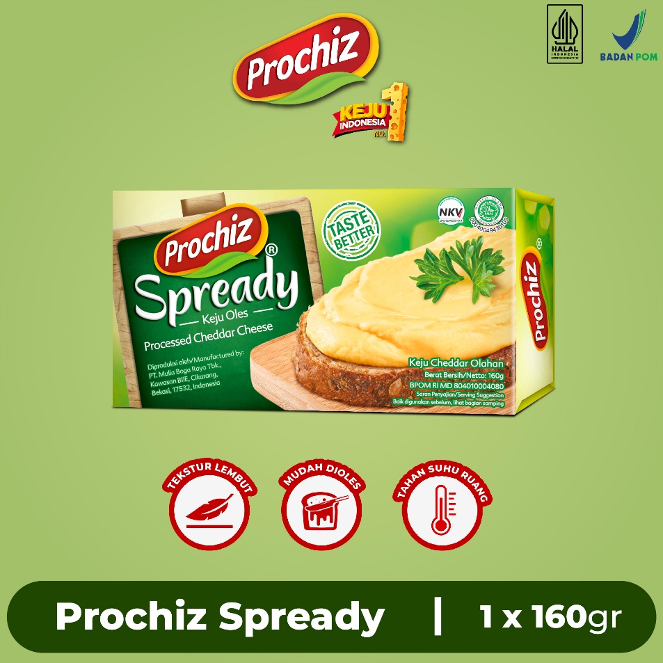 

Ready Stock Keju PROCHIZ Spready 160 gr Serba Murah