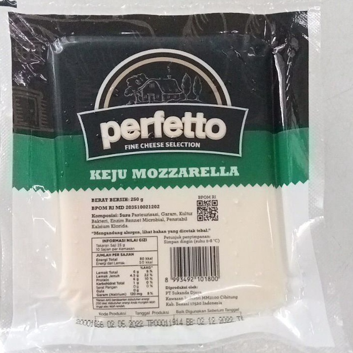 

Diskon Promo Keju Mozarella PERFETTO 250 gr - Keju Enak Murah Banget