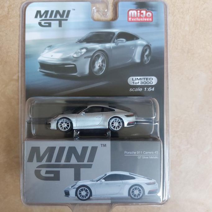Mini GT MiniGT 303 Porsche 911 (992) Carrera 4S GT Silver Metallic USA