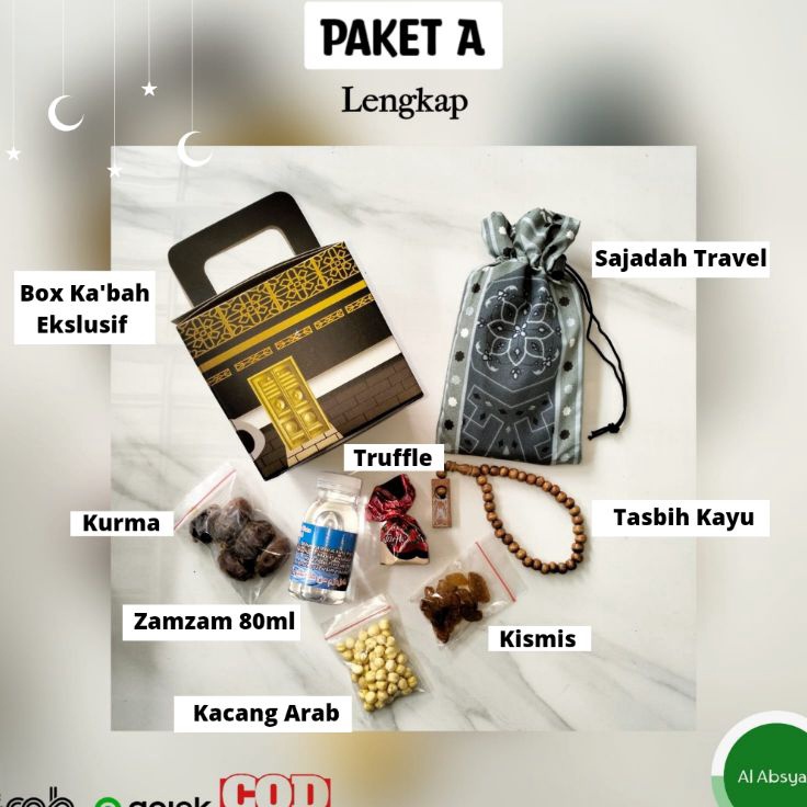 XKXT5231 【Penjualan Terbaik】COD Paket Oleh-oleh Haji dan Umroh Bentuk Ka'bah Hampers Timur Tengah Ka