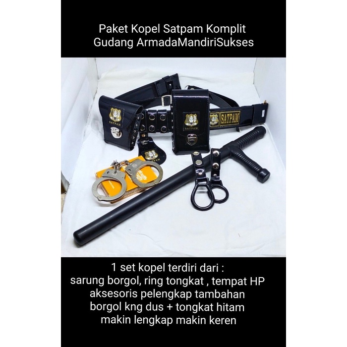 Promo Paket Komplit Hemat Kopel Set Satpam Htm + Borgol Kng + Pentungan