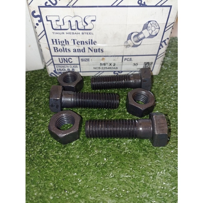 Baut Mur Baja 8.8 UNC 5/8 x 2 HITAM