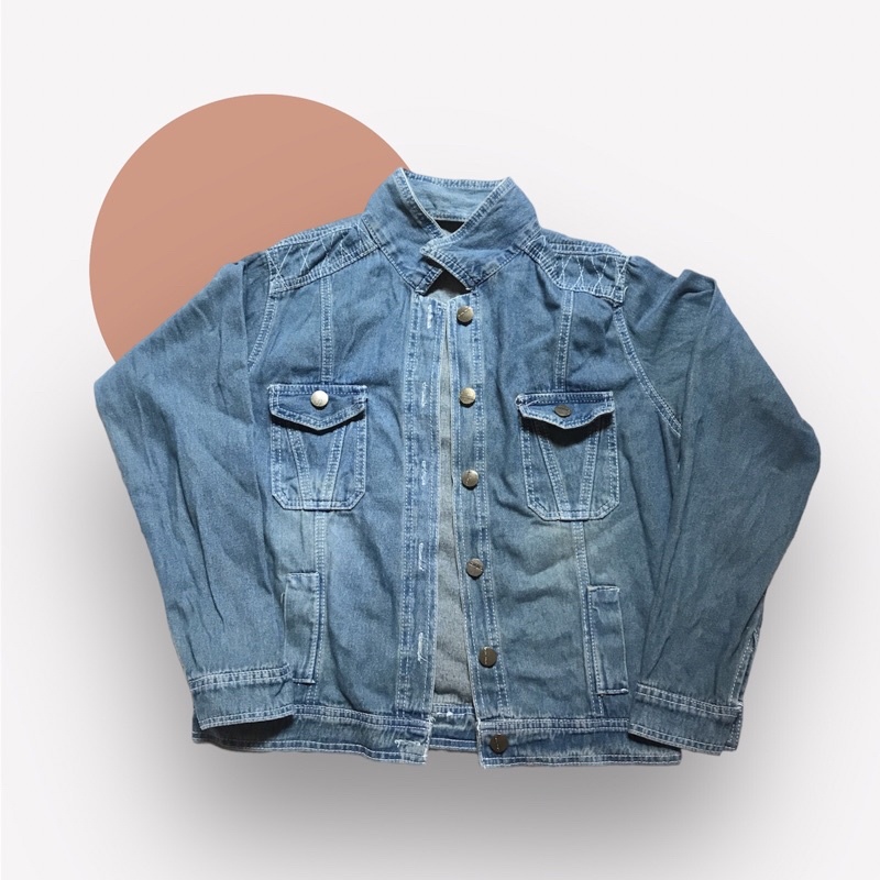 Preloved Jaket Jeans Crop Vintage