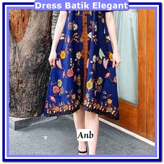 Baju Kantor Bathek Dres Kondangan Kekinian Remaja Elegan Dress Perempuan Dewasa Ress Batek Dreas Bat