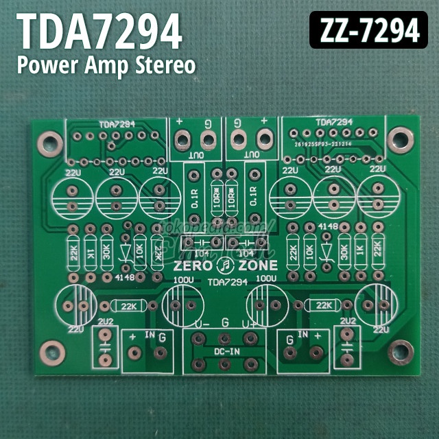 PCB TDA7294 Stereo Gainclone ZZ-7294 ElanTech