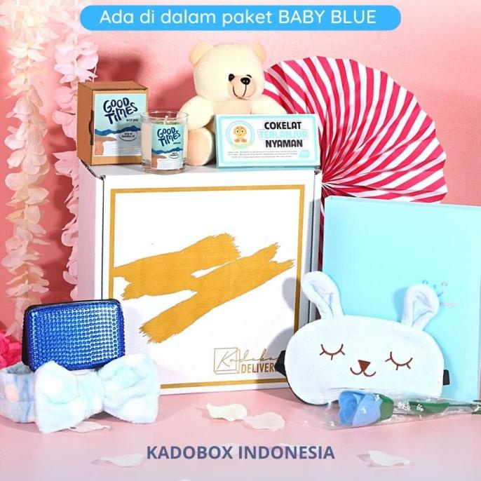 

Ada [Kadobox] Paket Kado Wanita Biru Baby Blue / Gift Set Hampers Cassyon