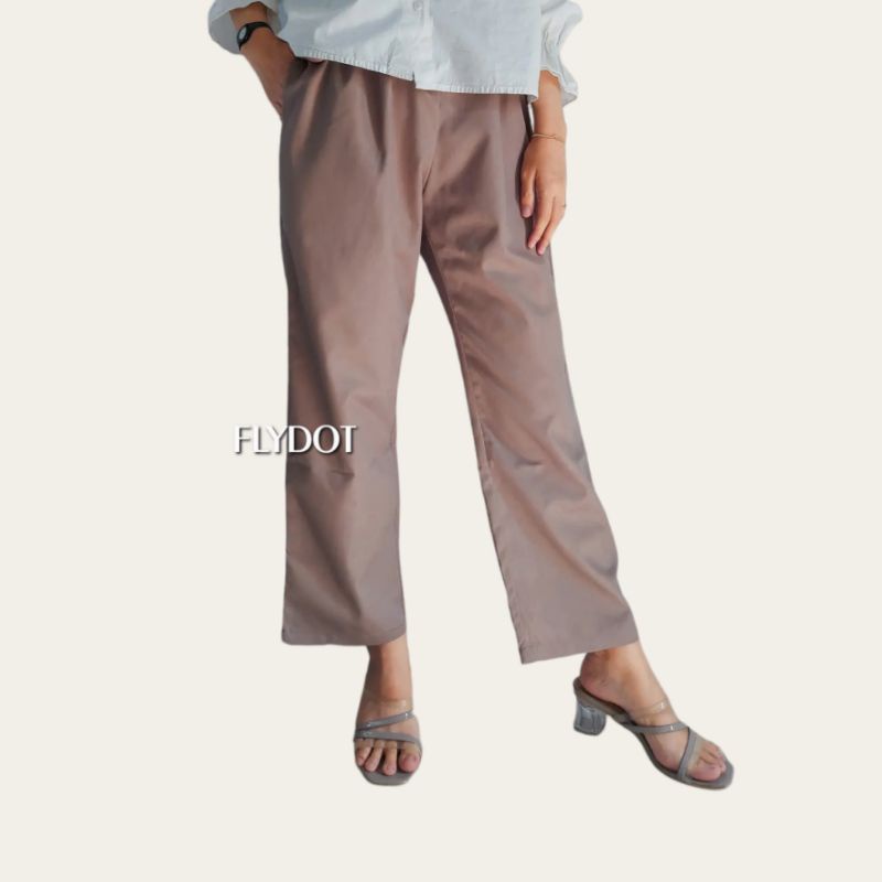 fly. Celana Panjang Nyaman Wanita Celana Kerja Santai Korean Style