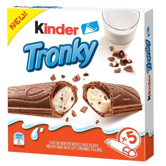 

KINDER TRONKY WAFER CHOCOLATE 90gr