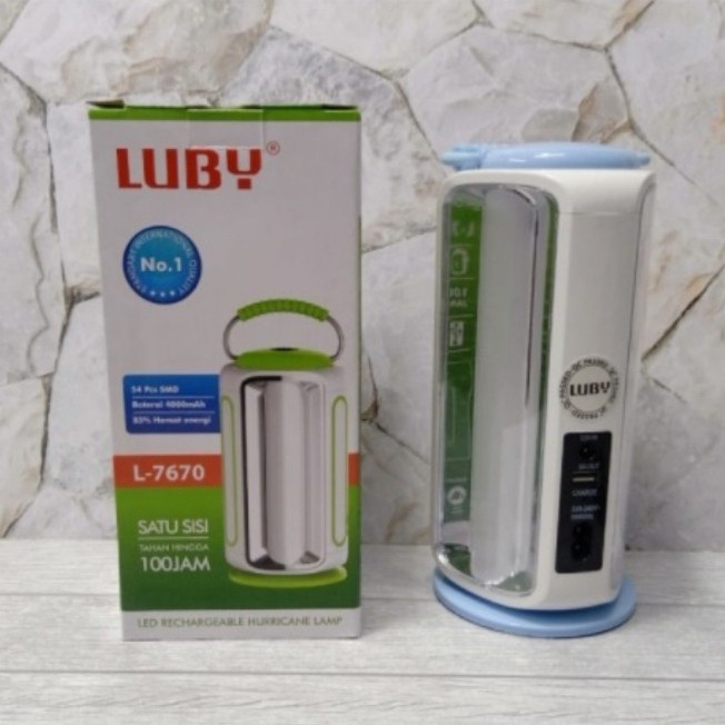 Lampu Cas Emergency LUBY 7670 ORIGINAL