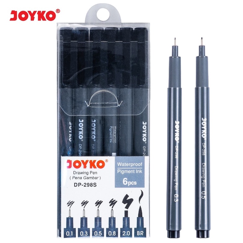 

9.9 Brands Festival Drawing Pen Pena Gambar Joyko DP-298S 1 Set 6 Pcs