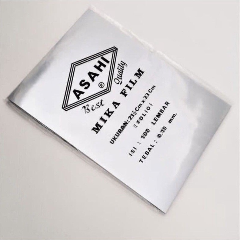 

[ART. E18M] Plastik Mika Bening/ Mika Jilid Asahi tebal Folio/ A4 0.10mm