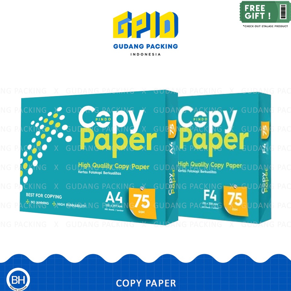 

[ART. G22P] COPY PAPER - Kertas HVS (A4 / F4) 75 Gsm