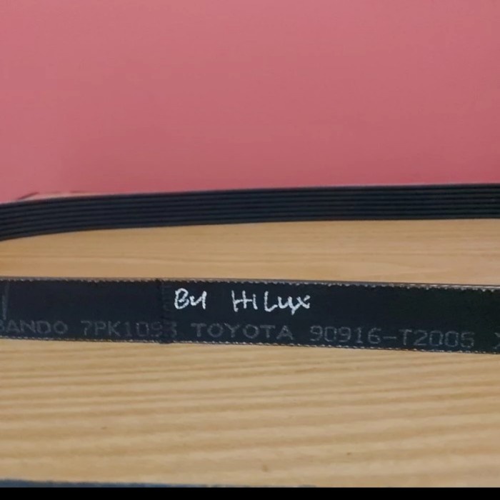 Ready Stok Van Belt Fan Belt 7Pk1093 7Pk 1093 Hilux Diesel 90916-T2005 Ori Kode 144