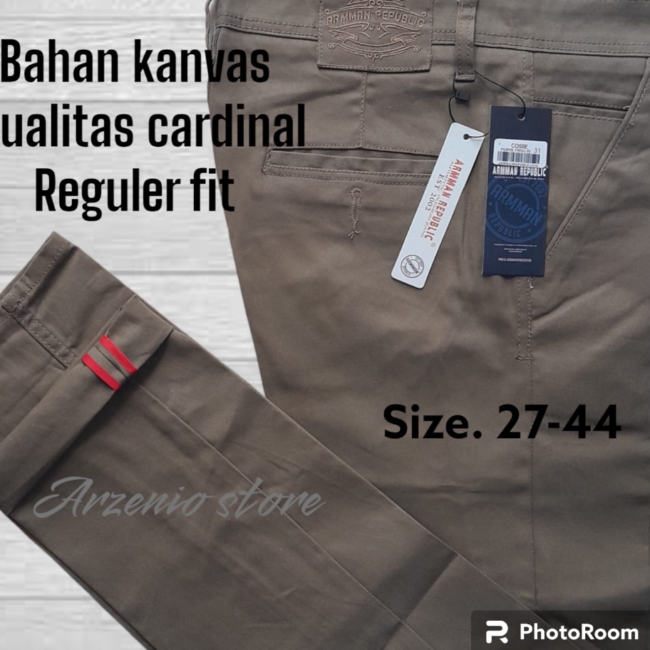12.12 SALE Celana Panjang Pria Chinos Premium Original 100% bahan kanvas cardinal arman republic Jumbo 27 Sampai Big size 44 grosir