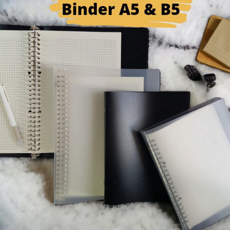 

7.7 sale BINDER NOTE, BUKU BINDER TRANSPARAN A5,B5 LINE,DOTTED,GRID ,BLANK
