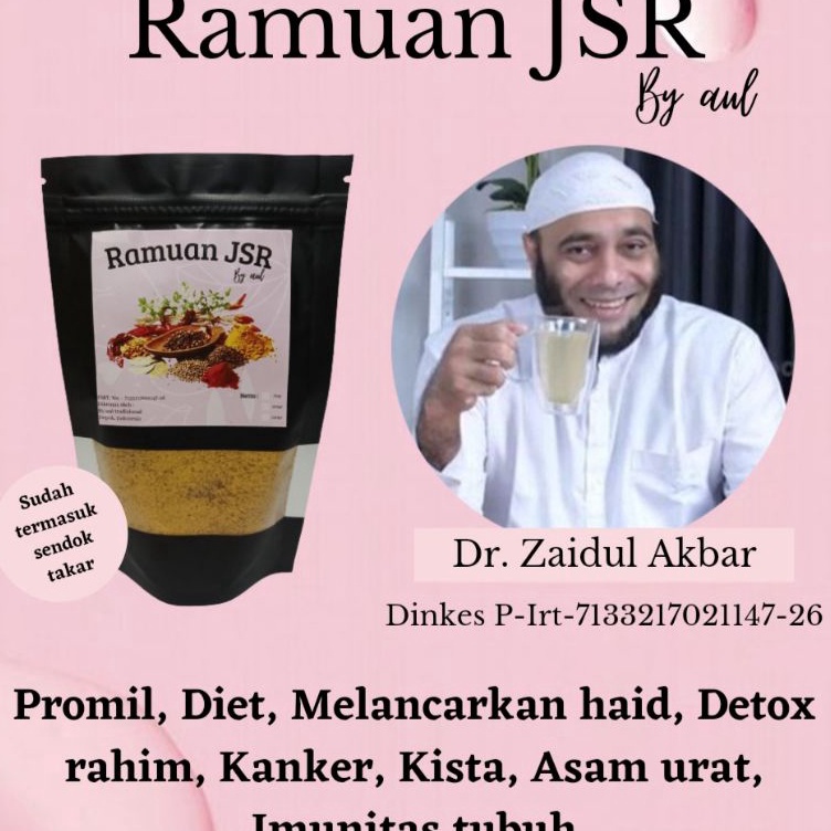 

Best Product (BPOM) RAMUAN JSR by aul Dr. ZAIDUL AKBAR | RAMUAN JSR ULTIMATE | RAMUAN PROMIL | PROMIL | IMUN | JERAWAT | RAMUAN CINTA | RACIKAN SAYANG | RAMUAN ARSY | | RAMUAN 50gr/100gr Stok Banyak