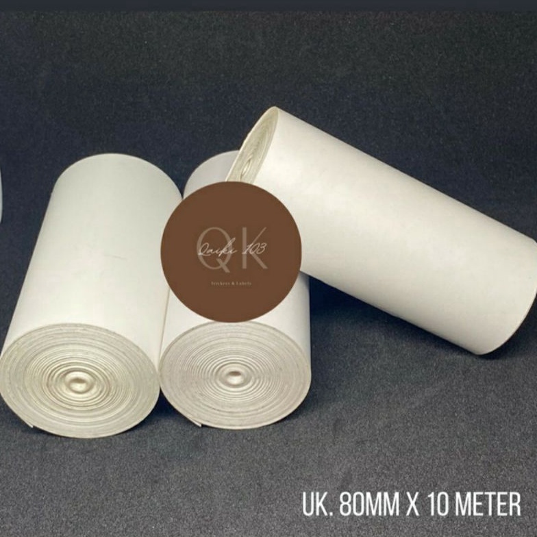 

12.12 SALE Label Kertas Sticker Thermal 80mm x10m Countinous / Nyambung