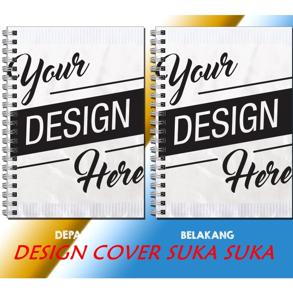 

5.5 FLASH SALE Notebook custom A5/notes custom A5 21x15cm/cover depan belakang isi 50 lembar 75gr