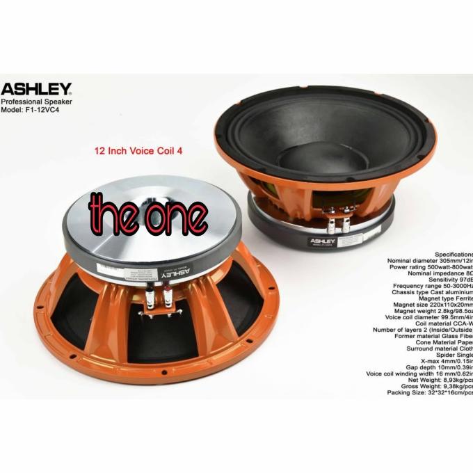 speaker component ashley F112VC4 / F1 12VC4 F1 12 VC4 12inch
