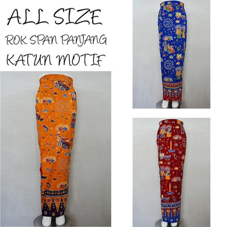 Terbaru.. Indah ROK SPAN PANJANG WIRU WIRON Batik Silk All Size Fit XL SR A