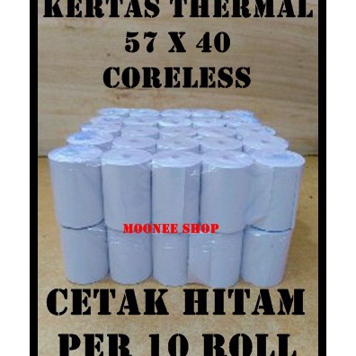 

ZQYS0487 7.7 Kertas Thermal 57 X 40 / 57x40 / 58 x 40 / 58x40 MM Printer Bluetooth Kasir per 10 Roll Polos