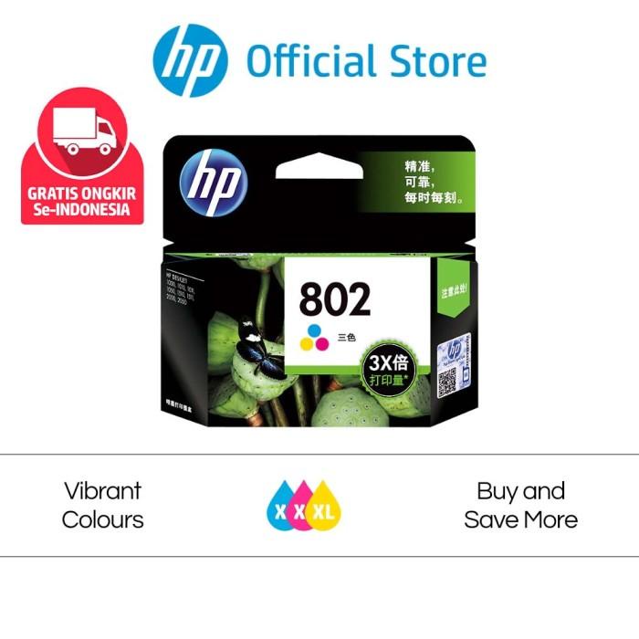 

TINTA PRINTER HP ORIGINAL 802 WARNA COLOR CARTRIDGE COMBO HITAM BLACK